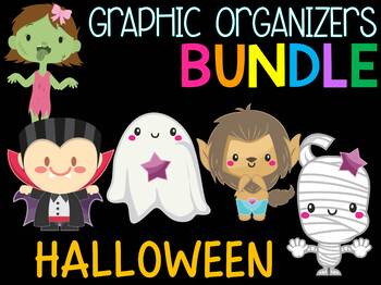 Preview of BUNDLE: Halloween Characters Graphic Organizers