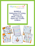 BUNDLE - Halloween & Turkey Themes for Math, Literacy, Ope