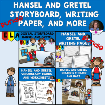 Preview of BUNDLE Hansel and Gretel Story Board, Writing Paper, and More