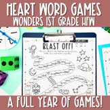 BUNDLE Heart Word Practice Games | Wonders 1st Grade High 