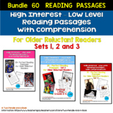 BUNDLE High Interest Low Level Reading Comprehension Activ