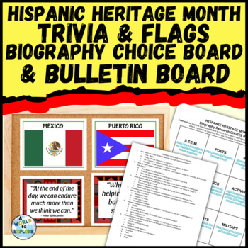 Preview of Bundle Hispanic Heritage Month Activity and Bulletin Board Set