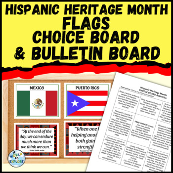 Preview of Bundle for Hispanic Heritage Month with Activities and Bulletin Board Set