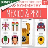 BUNDLE Hispanic Heritage Month Peru Mexico Symmetry Math M