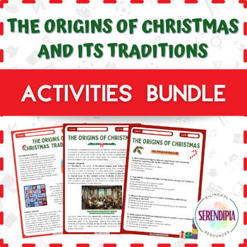 Preview of BUNDLE | History of Christmas and its Traditions | READING PASSAGES & ACTIVITIES