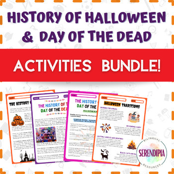 Preview of BUNDLE | History of Halloween & Day of the Dead | READING PASSAGES & ACTIVITIES