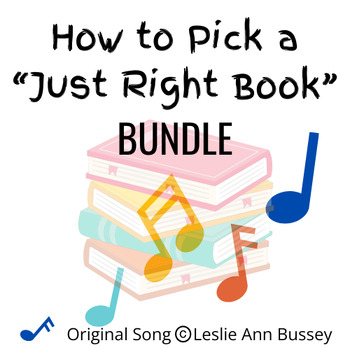 Preview of BUNDLE: How to Pick a JUST RIGHT BOOK Mp3 Song, SMARTboard file, PDF BUNDLE