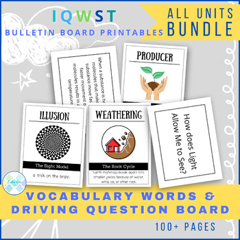 Preview of BUNDLE IQWST Sci 6 Word Wall + Driving Question Board