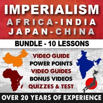 Preview of Imperialism Africa and India and Japan and China Bundle World History