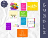 BUNDLE Inspirational Classroom Posters and Decor, Growth M
