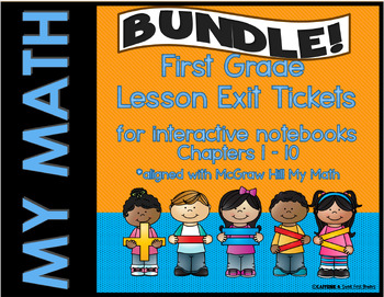 Preview of BUNDLE! Interactive Notebook McGraw Hill My Math Exit Tickets First Grade
