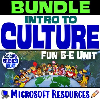 Preview of Intro to Cultures FUN 5-E Unit BUNDLE | Cultural Traits | Microsoft Resources