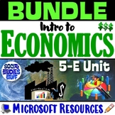 BUNDLE | Microsoft Intro to Economy & Economics FUN 5-E Unit | Print and Digital
