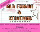 BUNDLE Intro to MLA Format & Citations | Teacher & Student