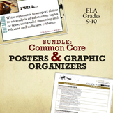 BUNDLE: Common Core Posters & Graphic Organizers ELA Grades 9-10