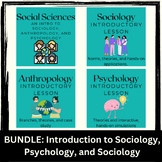 BUNDLE: Introduction to Sociology, Anthropology, and Sociology