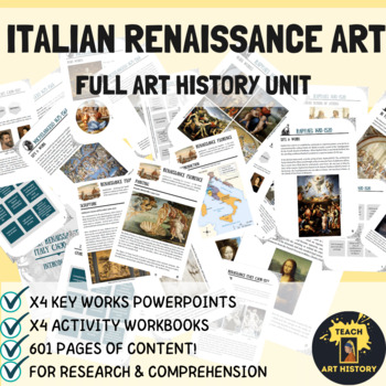 Preview of BUNDLE Italian Renaissance Italy Art History Research Project