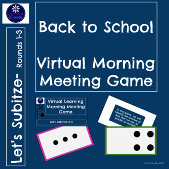Preview of BUNDLE K-1 Digital Morning Meeting Games - Let's Subitize 0 to 5 GOOGLE