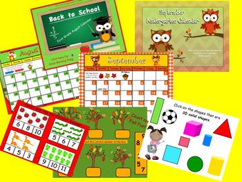 Preview of BUNDLE Kindergarten Calendars for ActivBoard
