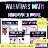 BUNDLE Kindergarten Math Centers & Games, Valentines Day N