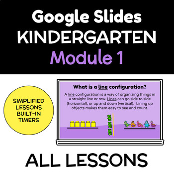 Preview of BUNDLE Kindergarten Math Module 1 Lessons 1-37 Slides - Original Eureka Aligned