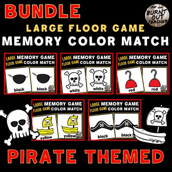 Preview of BUNDLE LARGE MEMORY MATCH FLOOR GAME COLOR MATCHING PIRATES PIRATE COLORS