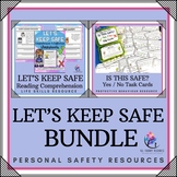 BUNDLE - LET'S KEEP SAFE I Task Cards Reading Comprehensio