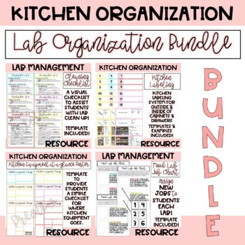 Preview of BUNDLE: Lab Organization | Food & Nutrition | Food Labs | FACS, FCS 