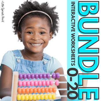 Preview of BUNDLE | Learning Numbers 0-20, Interactive Worksheets for Building Number Sense