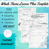 BUNDLE | Lesson Plan Template | Sea Creatures | Printable 