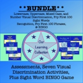 BUNDLE-Letter/Number Discrimination, Fry 100 Sight Words, 