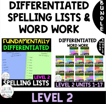 Preview of BUNDLE | Level 2 | Differentiated Spelling Lists & Fun Phonics Activities