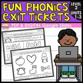 Level 2 Exit Tickets for Units 1-3 - includes Google Slide