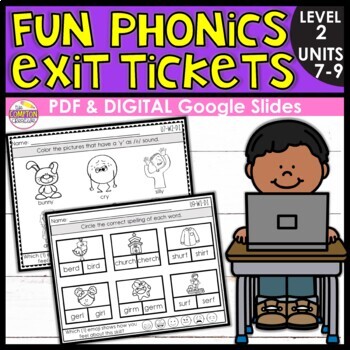 Preview of Exit Tickets for Level 2 Units 7-9 - Open Syllables, R Controlled Vowels, & more