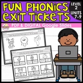 Exit Tickets for Level 2 Units 7-9 - Open Syllables, R Con