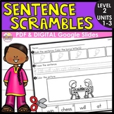 BUNDLE | Level 2 Sentence Scrambles | Units 1-3