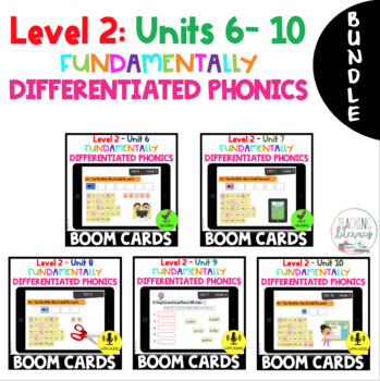 Preview of BUNDLE | Level 2 | Units 6 - 10 | BOOM CARDS | Fun Phonics