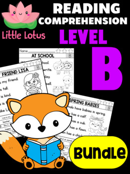 Preview of BUNDLE: Level B Reading Comprehension Passages & Questions