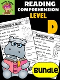 BUNDLE: Level D Reading Comprehension Passages & Questions