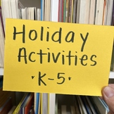 BUNDLE! Library Lessons - Holiday Activities for K-5