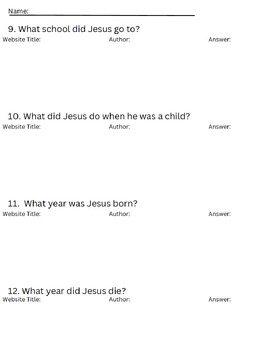Preview of BUNDLE: Life of Jesus complete web quest (Parts 1 and 2)