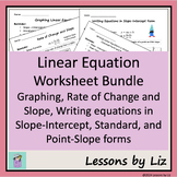 BUNDLE - Linear Equation Worksheets