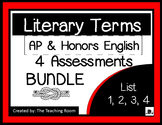 Literary Terms BUNDLE List 1-4 (AP & Honors English)