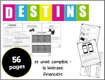 Preview of BUNDLE Littératie Financière Game of Life budgétisation dépenses