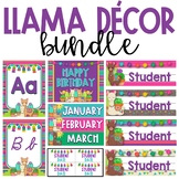 BUNDLE - Llama and Cactus Classroom Theme Decor