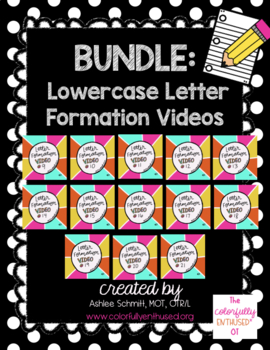 Preview of BUNDLE: Lowercase Letter Formation Videos