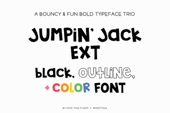 Preview of BUNDLE: MTF JUMPIN JACK EXT SVG COLOR + BLACK + OUTLINE