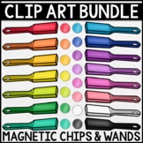 BUNDLE Magnetic Chips and Wands CLIP ART with Moveable Pieces