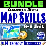 Using Map Skills and Geographic Tools 6-E Practice BUNDLE 