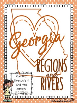 Preview of BUNDLE Map Skills with Georgia Regions & Rivers
